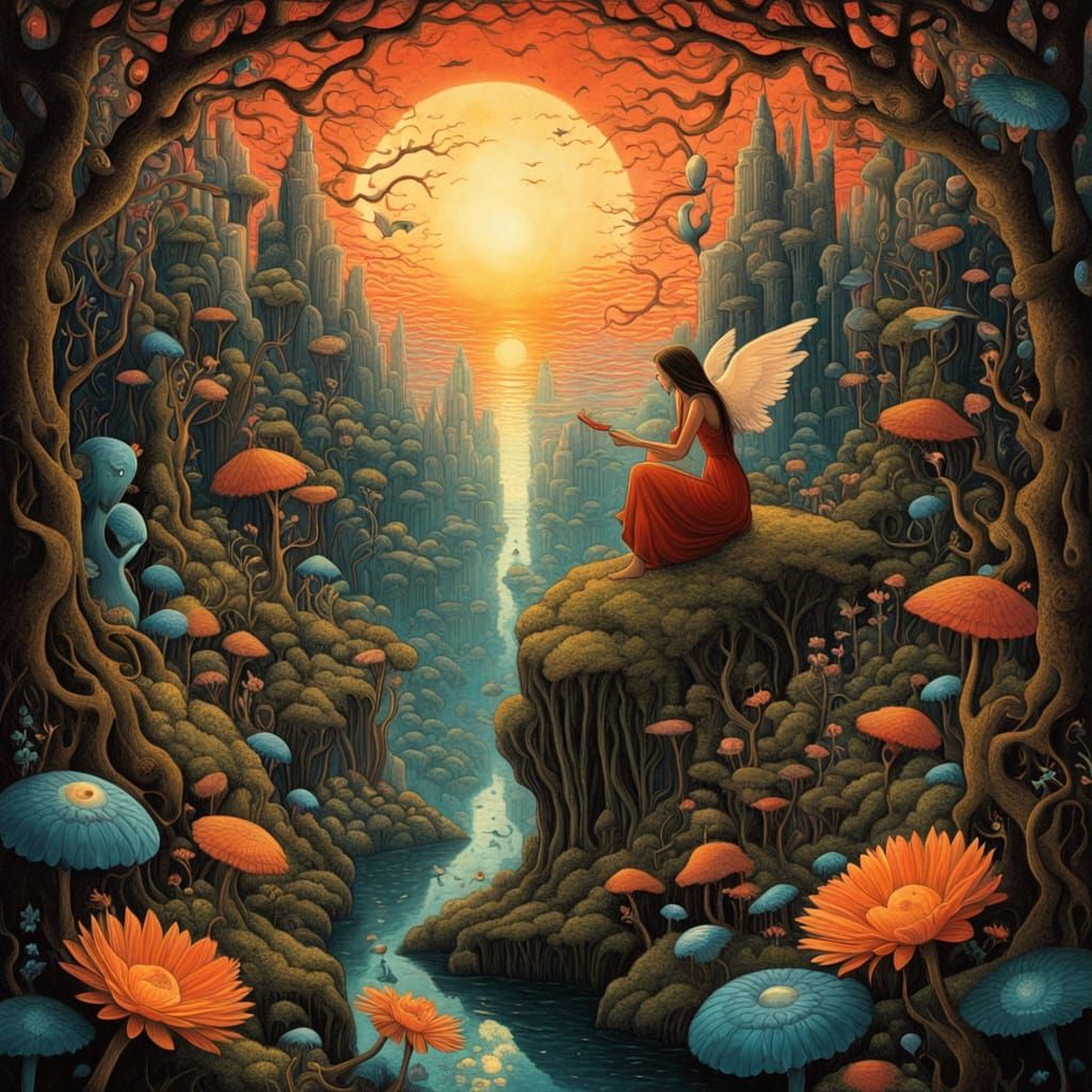 Mystical Shaman Creates Vibrant Sculpture from Shattered Mir...