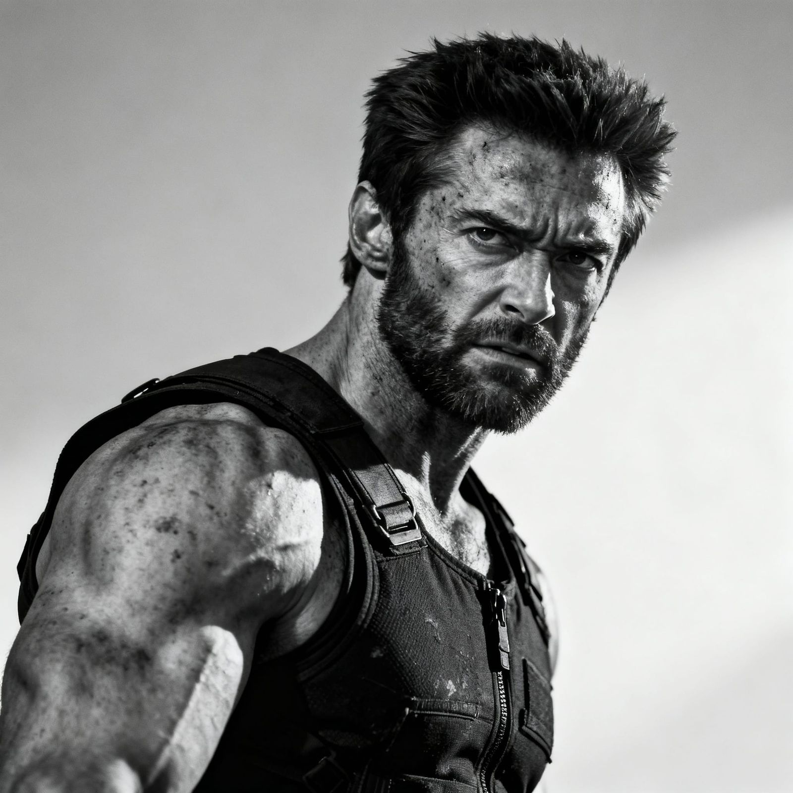 Muscular Man in Rugged Style