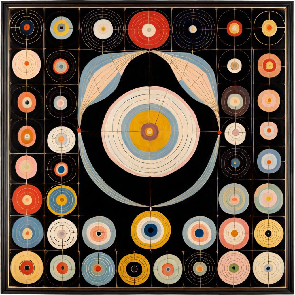 Abstract Composition in Hilma af Klint Style