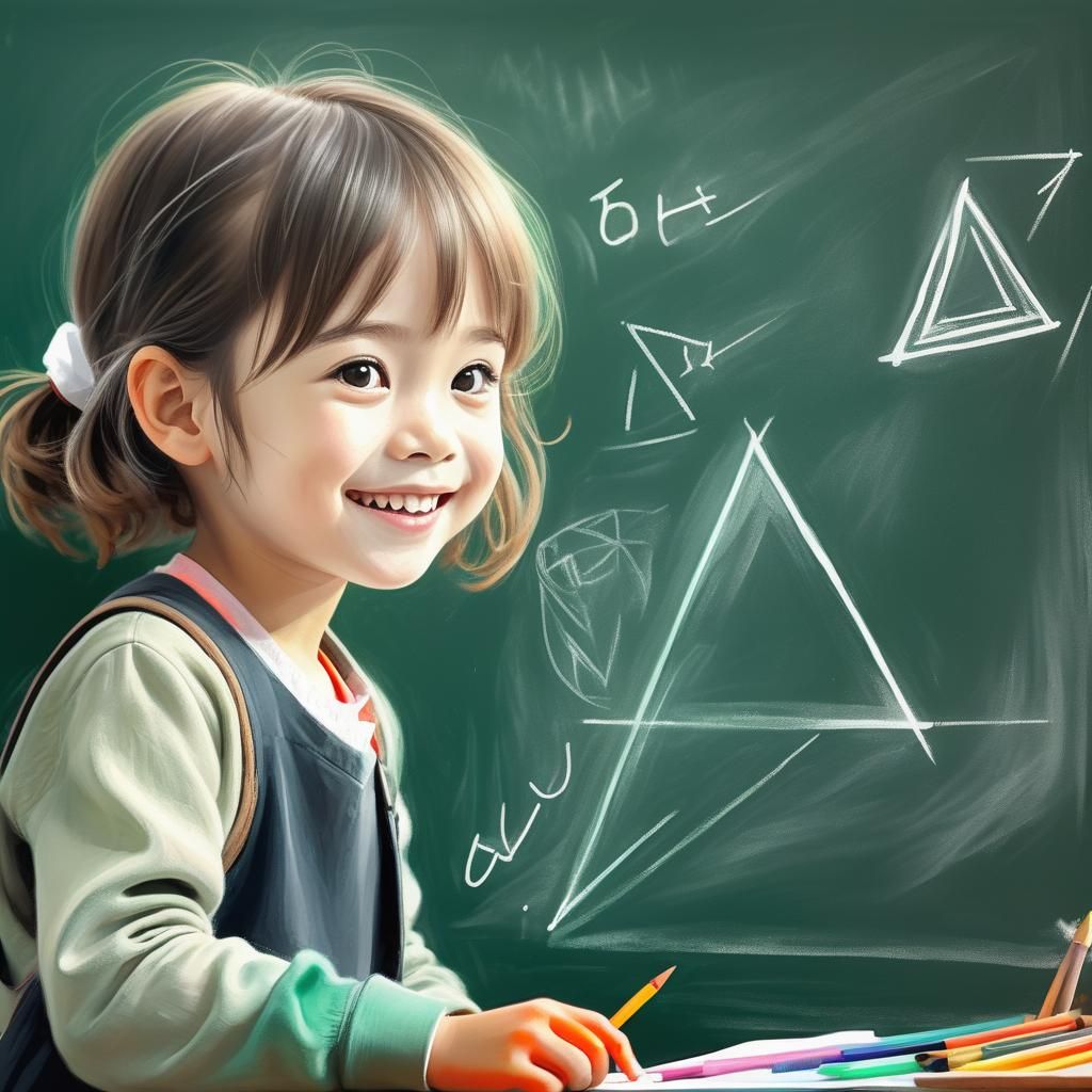 “With wonderful realistic colors: “A six-year-old child smil...