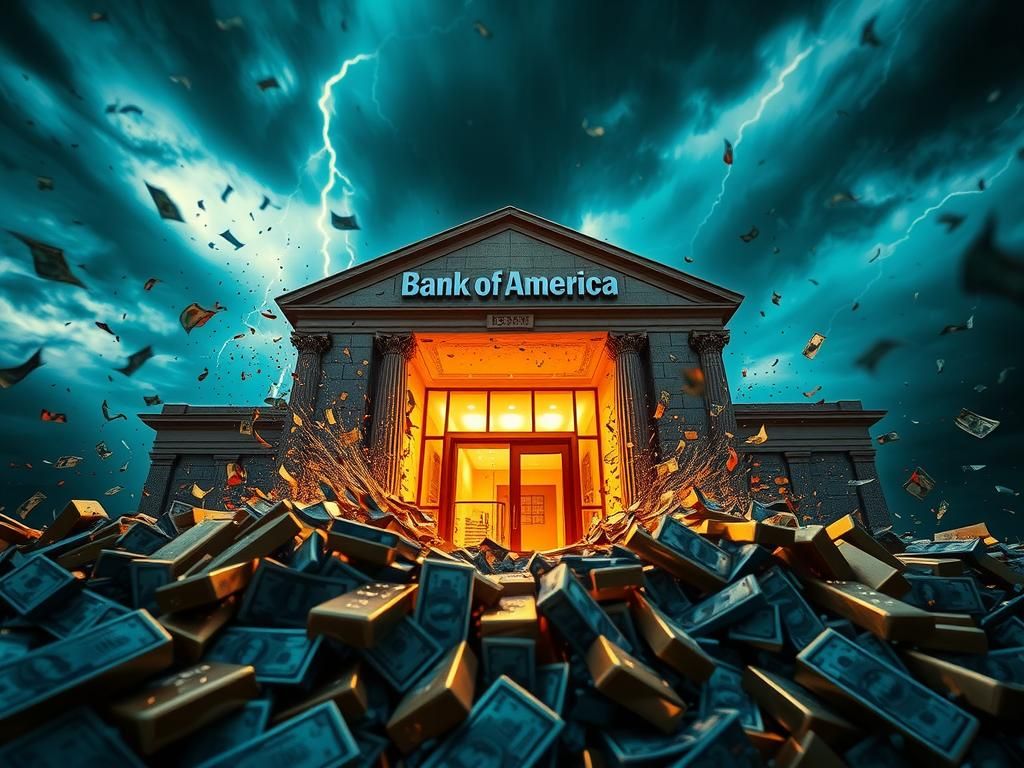 Bank of America Demolition in Hyper-Realistic Storm