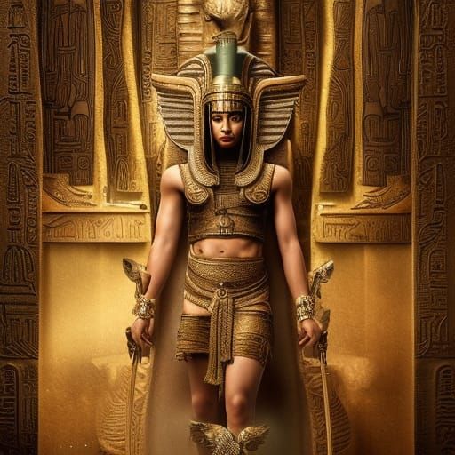 Epic Digital Painting of Amun