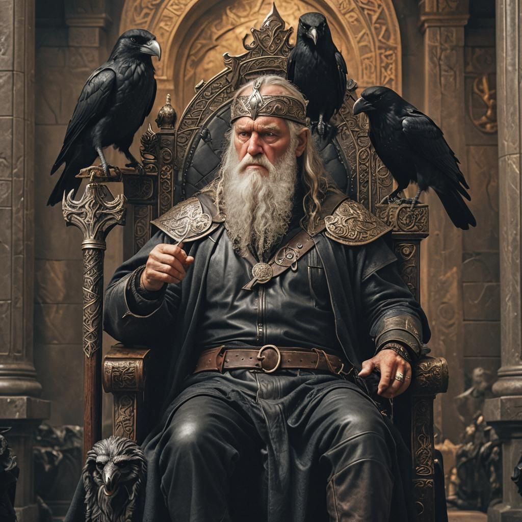 Odin on His Throne in Valhalla