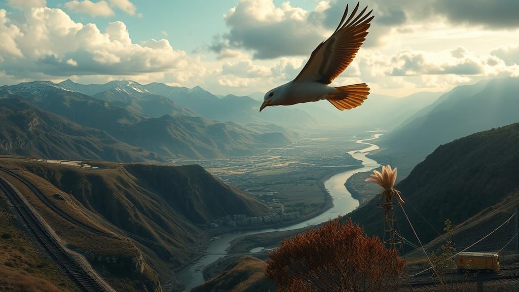 Bird's Eye View of Epic Landscape