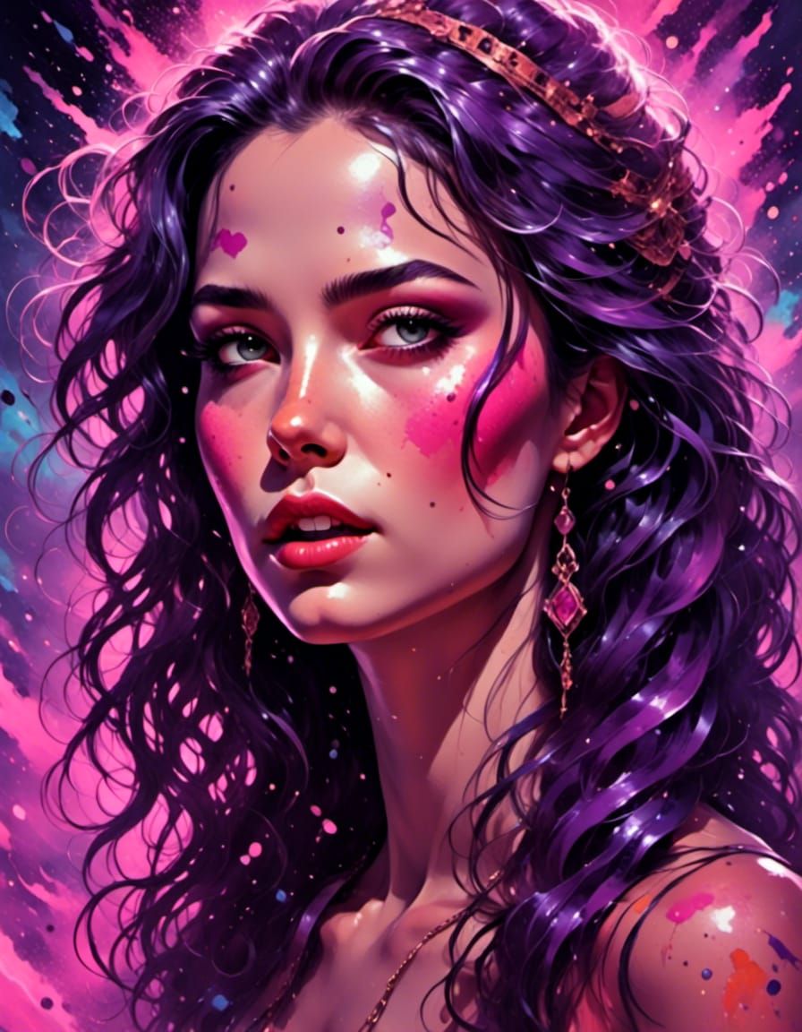 Purple Wednesday portrait