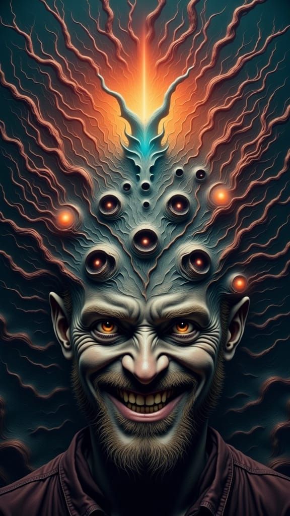 Nightmare Surrealism: Fractal Faces and Mindscape Mutation