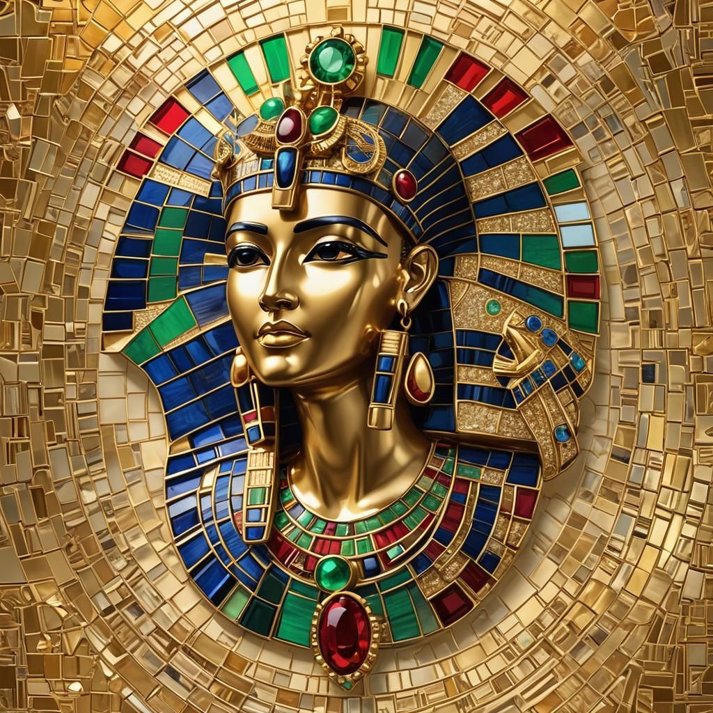 Isis Brooch with Precious Gems and Gold