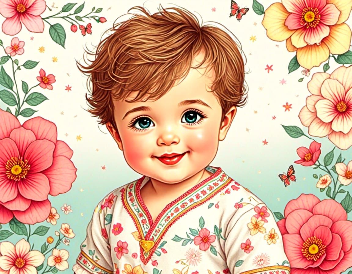 baby boy<lora:Whimsical art:1.0>