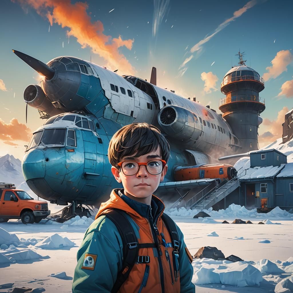 Boy in Antarctica: Digital Concept Art