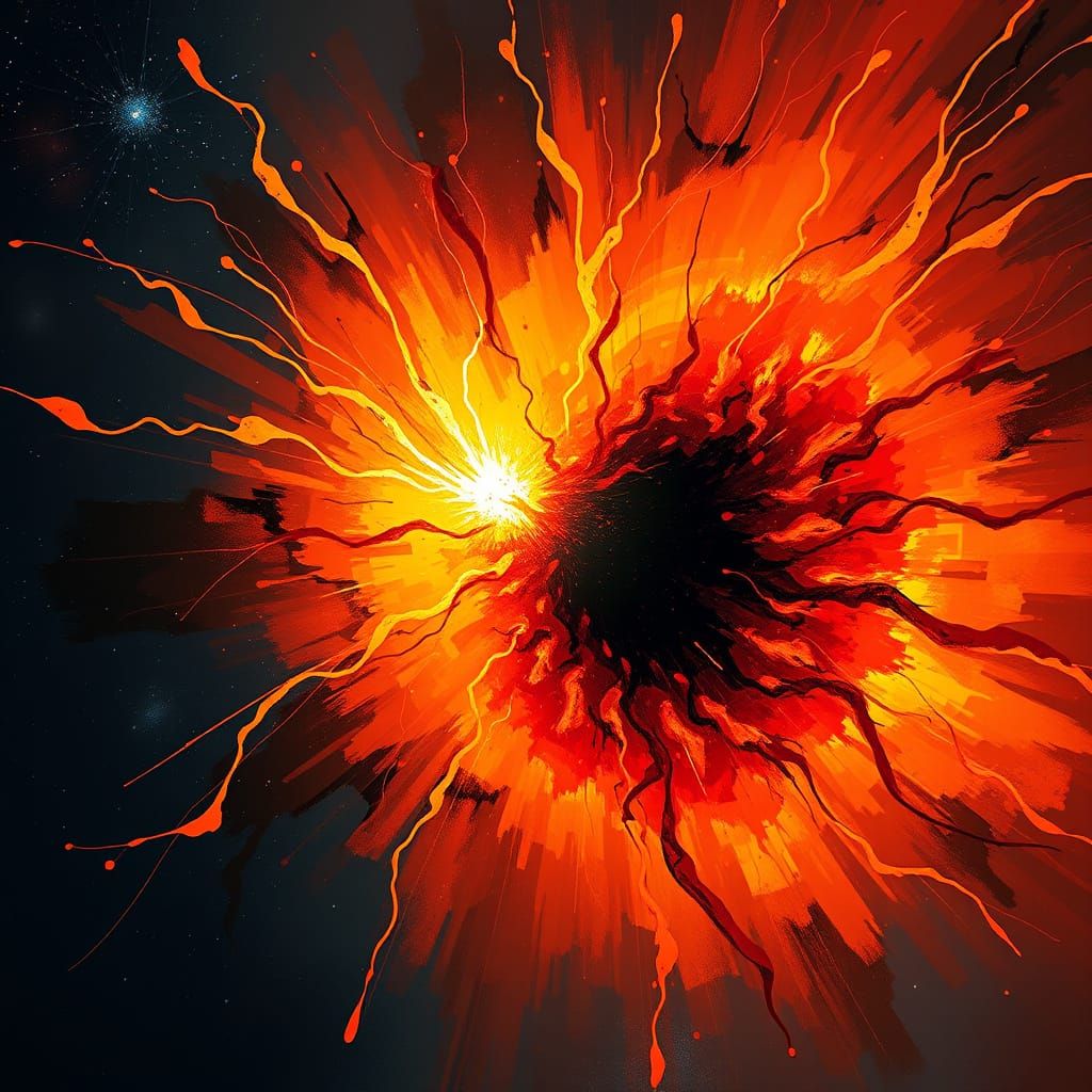 Vibrant Abstract Corona in Cosmic Style