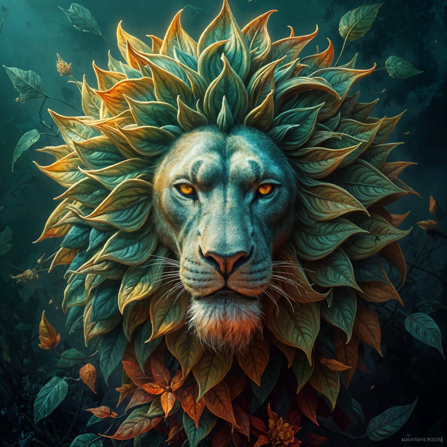 Fantastical Plant Lion Concept Art