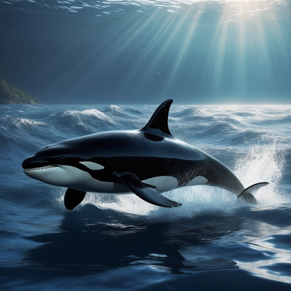 Majestic Orca Asserts Dominance Over Defeated Shark in Deep....