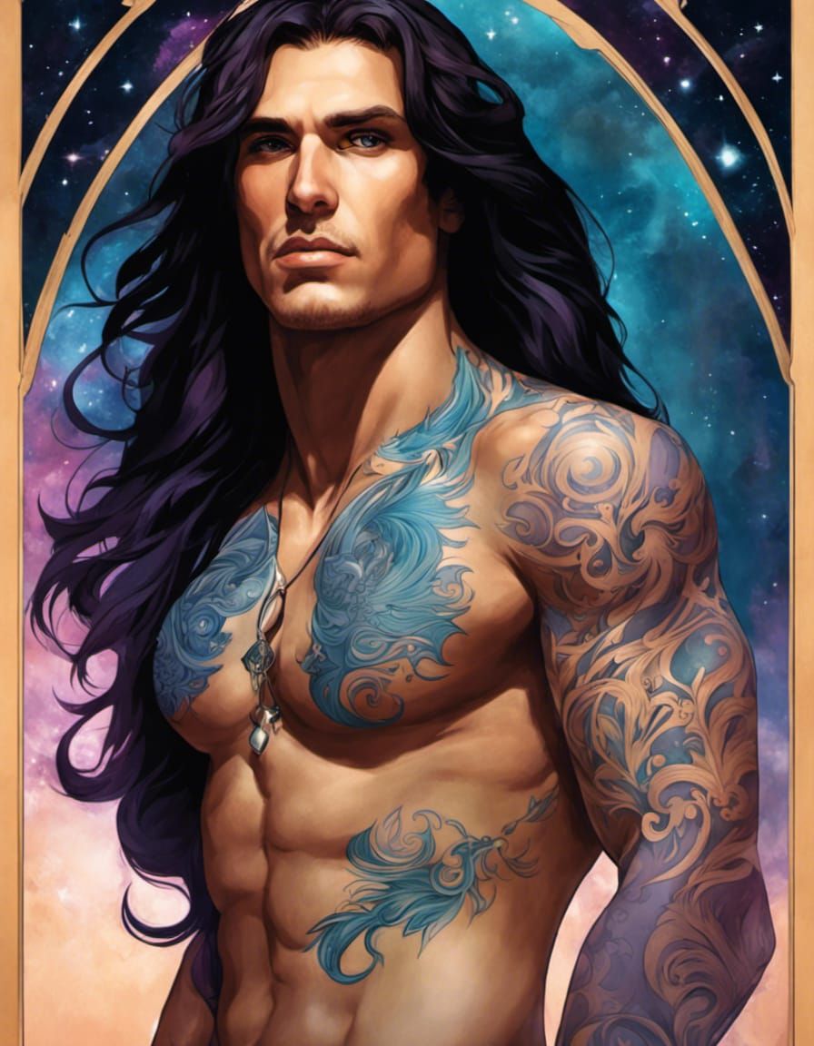 Striking Art Nouveau Portrait of a Man