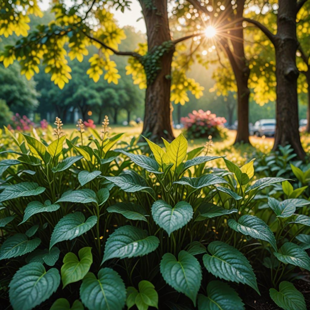 Gingham Skies Meet Earthly Delights in Vibrant Digital Art