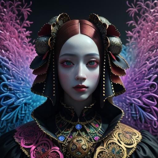 Surreal Renaissance Scene in 3D