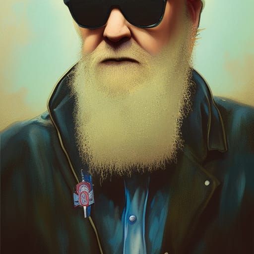 Blues Guitarist Portrait in Hyperdetailed Lighting