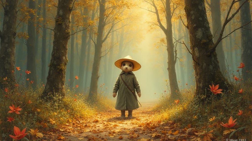 Floor Toms in Nostalgic Oil Painting Style