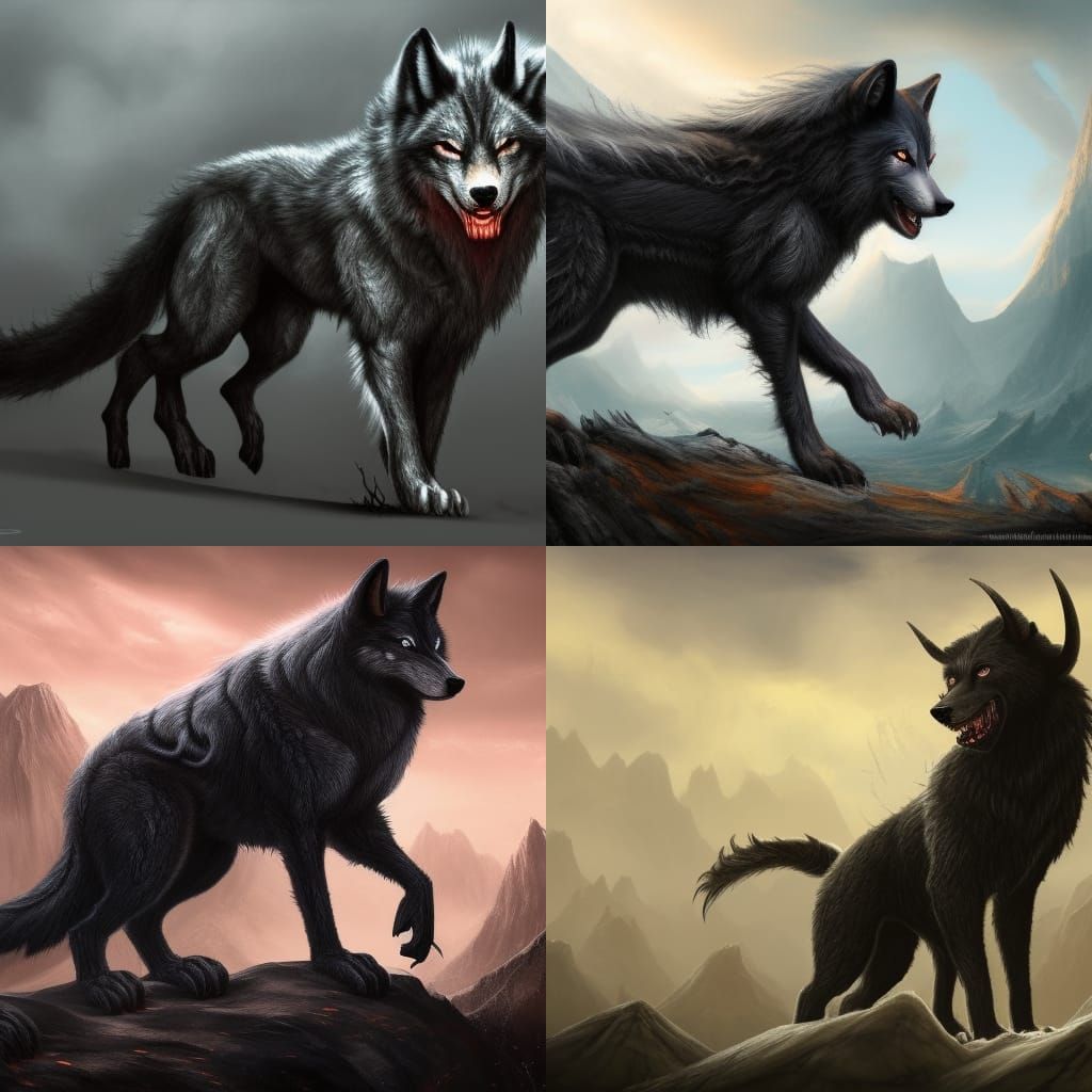 Fantastical Horned Beast in Detailed Matte Painting