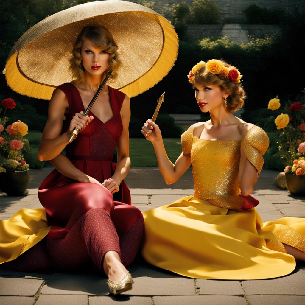 Taylor Swift with Three Arms: AI Generated Portrait