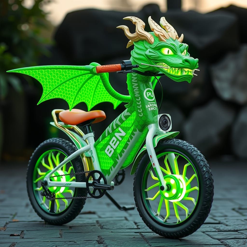 Jasmine Ecobike Dragonkin Riding Futuristic Bike