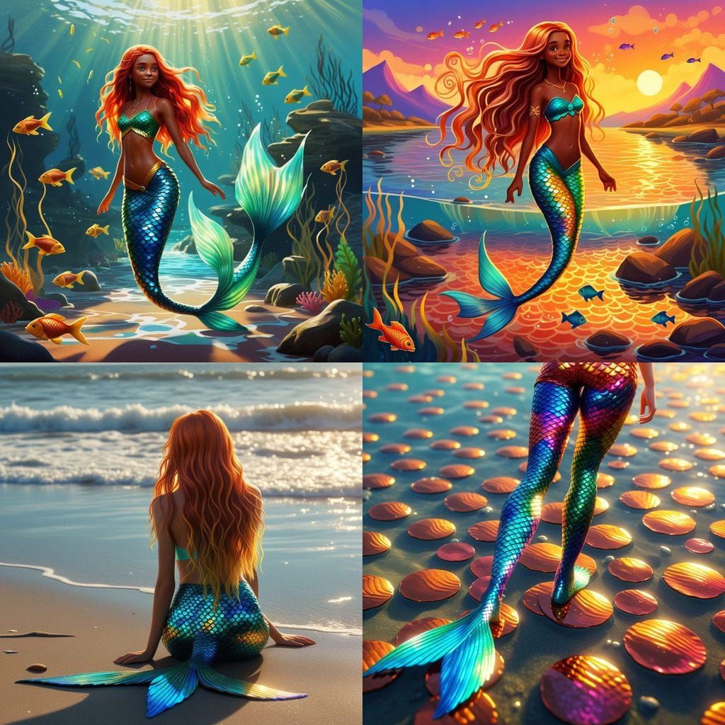 Reverse Mermaid Penny Living on Land