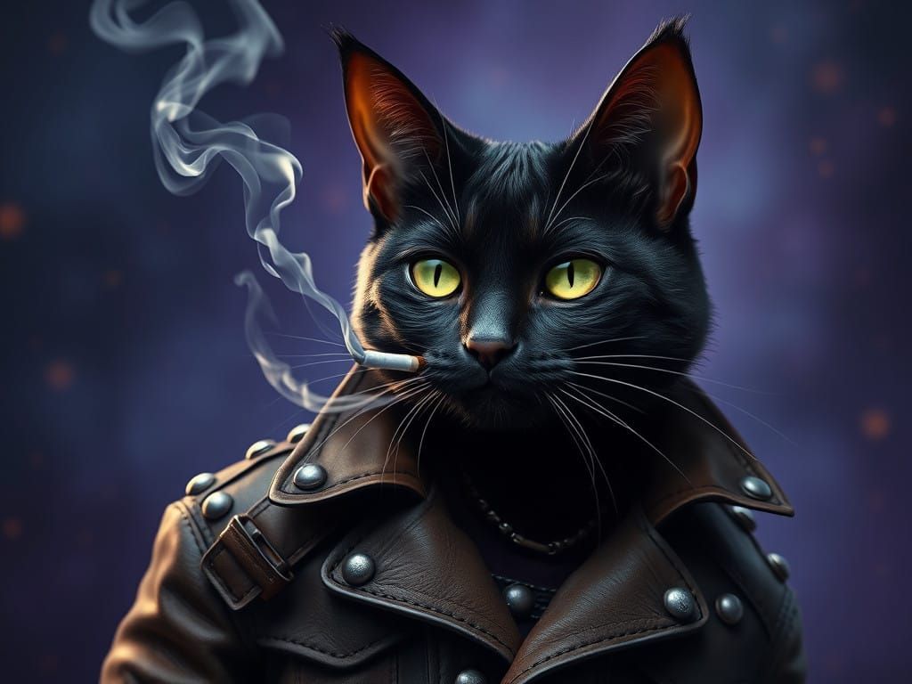 Cyberpunk Feline Outlaw