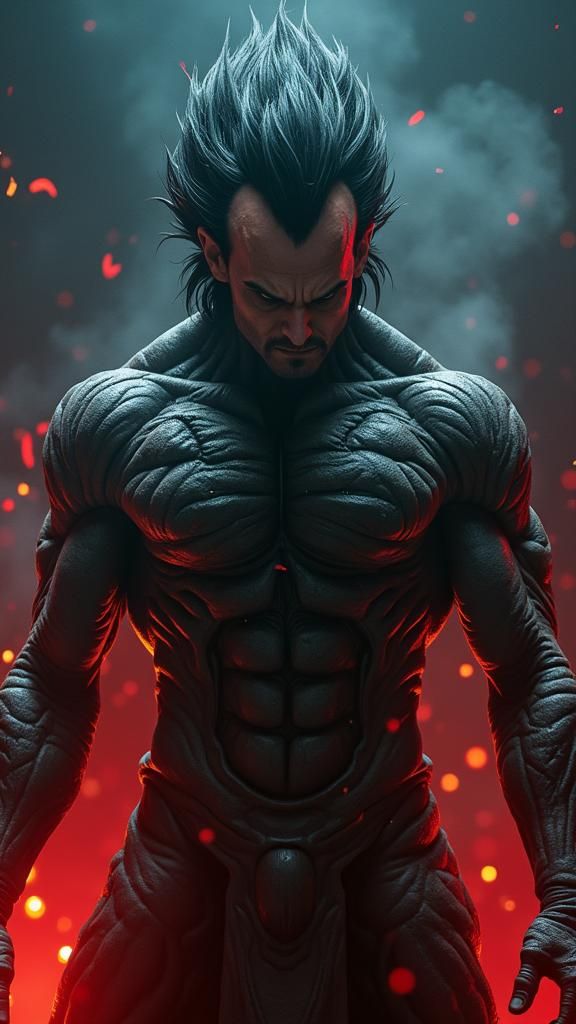 Vegeta and Venom Fusion: Cinematic Hero