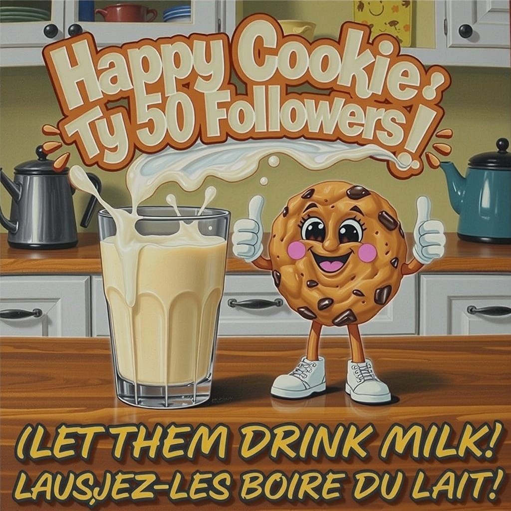 Happy Cookie Celebration with Milk Splash