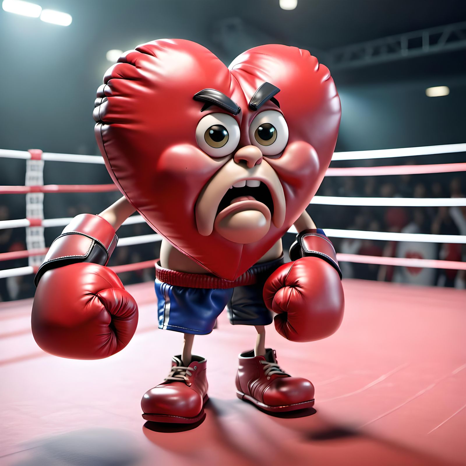 Grumpy Cartoon Heart Ready to Box