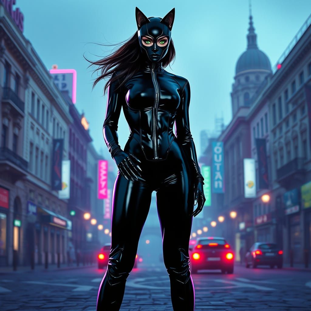 Empowered Femme Fatale in Budapest City