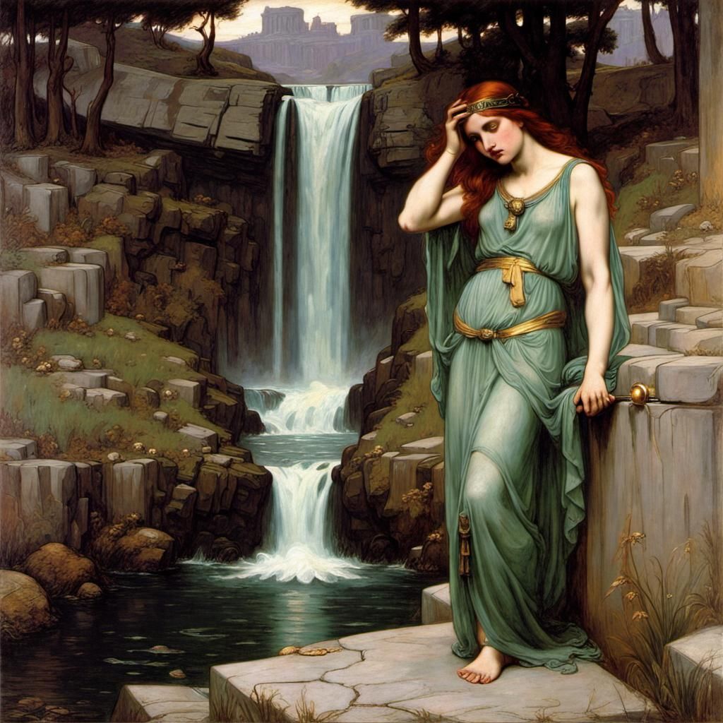 Circe Invidiosa "Jealous Circe" plotting to poison  the wate...