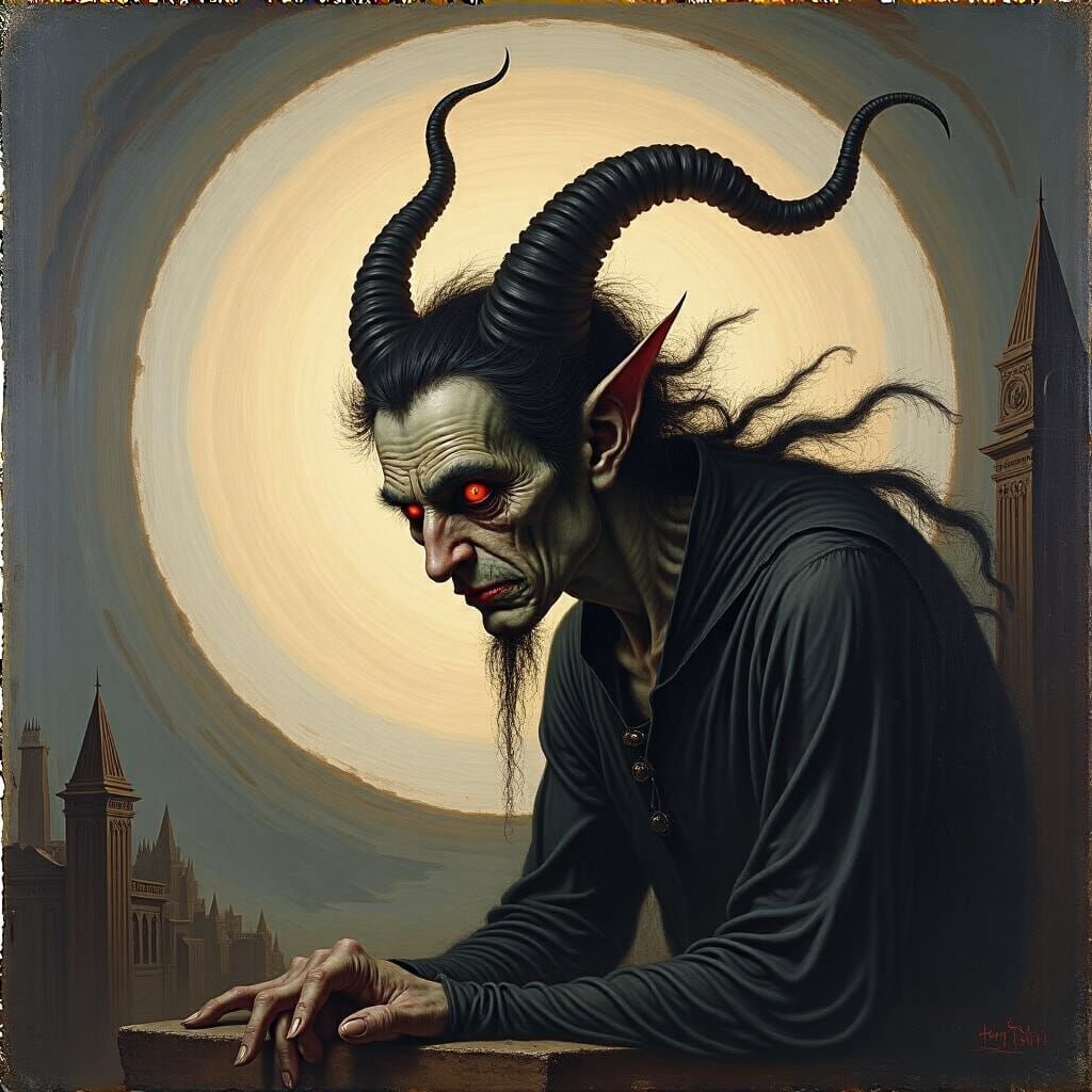 Grimdark Scene in the Style of Henry Fuseli