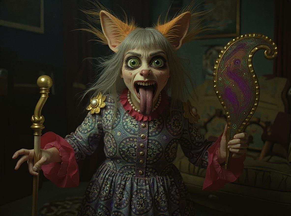 Cursed 1930s Photo of Surreal Magic Bag Being