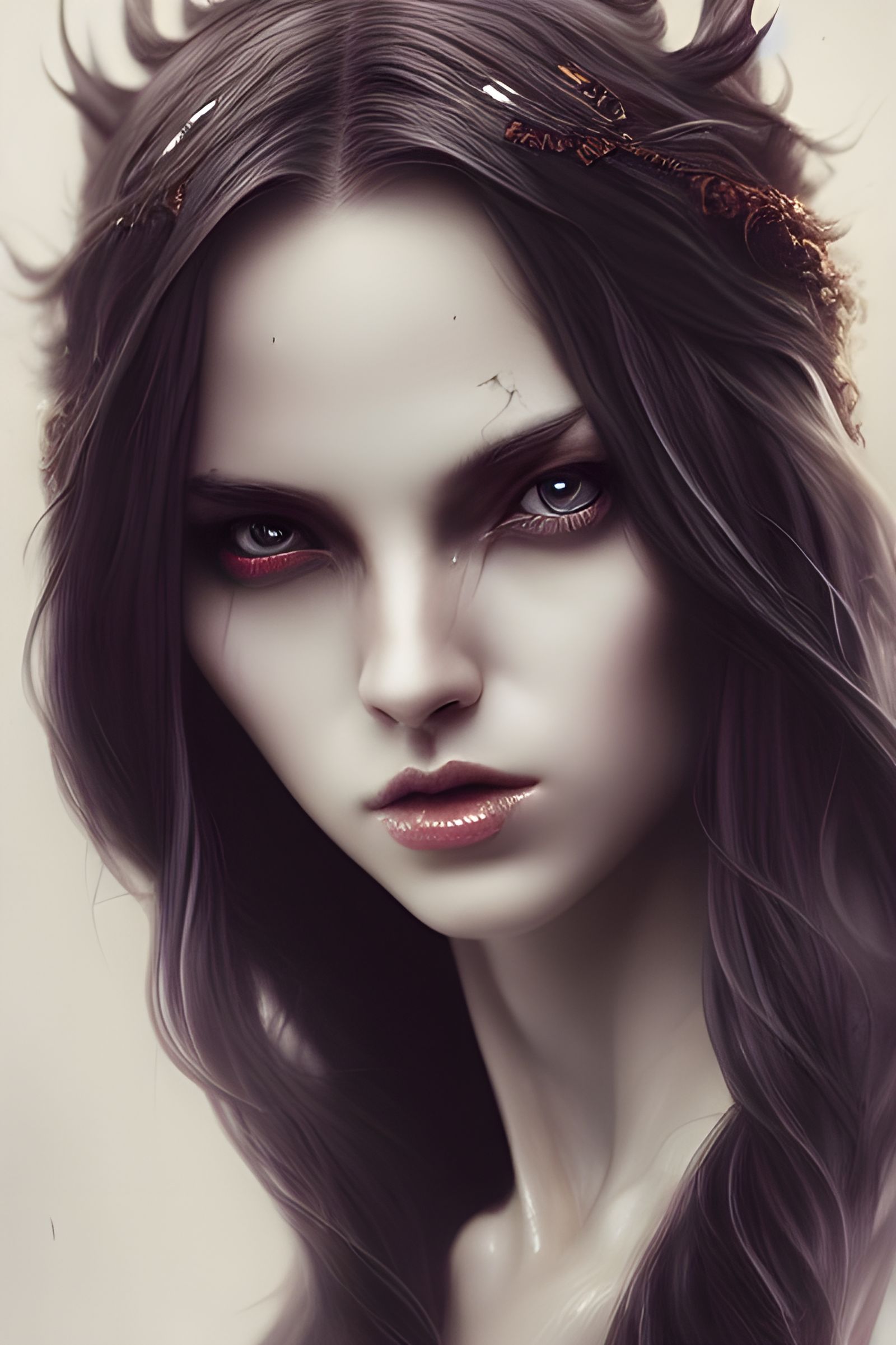 Elegant Goddess Portrait in Hyper-Detailed Digital Art