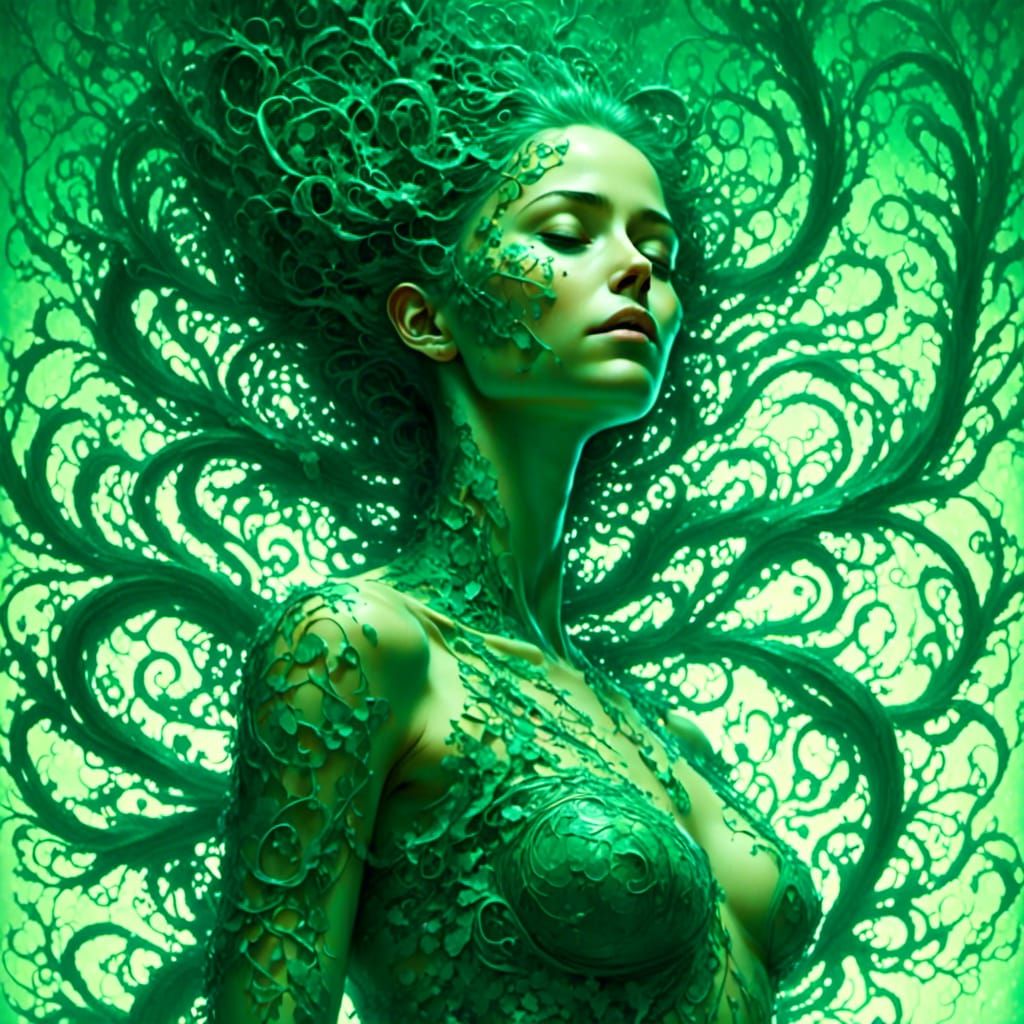 Ethereal Figure Amidst a Sea of Emotions