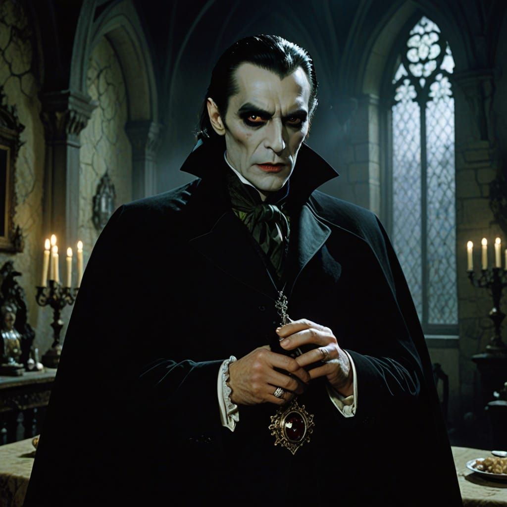 Ethereal Vampire Reveals Gothic Castle Secrets in Dark Fanta...