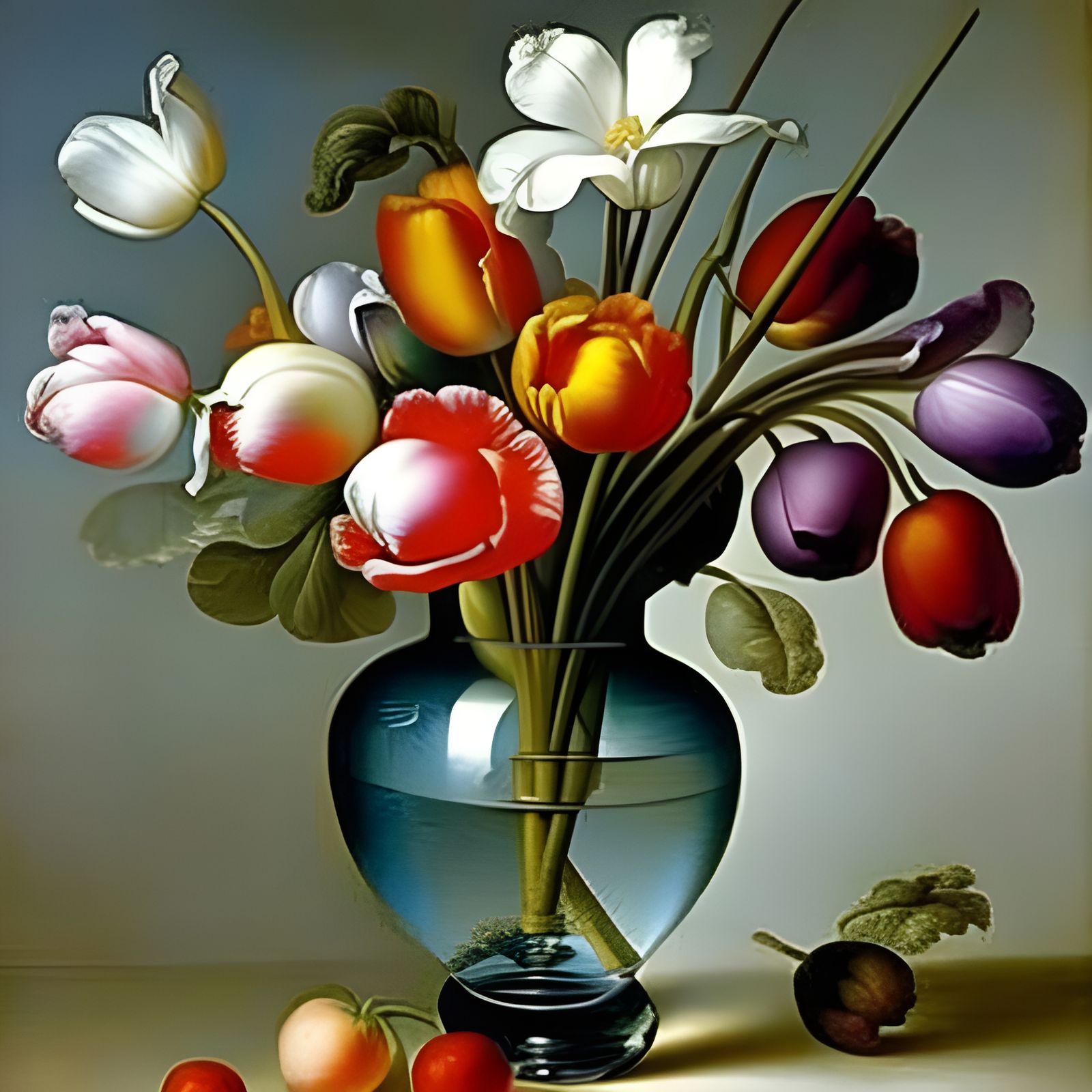 Tulips Still Life: Dutch Master Floral Painting