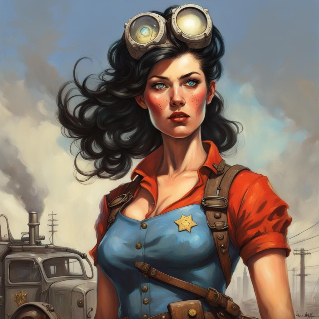 Post-Apocalyptic Beauty: A Hyperdetailed Portrait