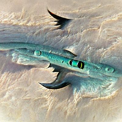 Barracuda Swimming Underwater Digital Illustration