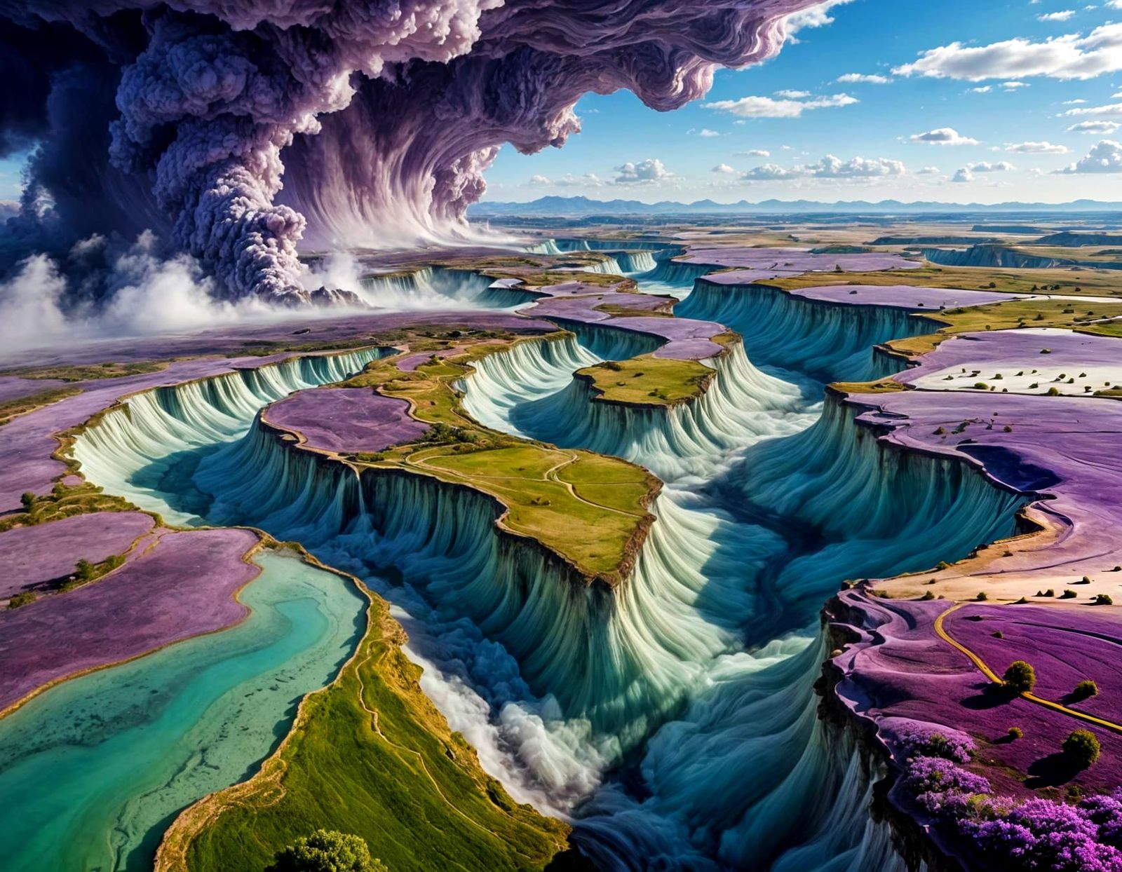 Infinity Landscape Unfolds in 8-Shaped Surrealism