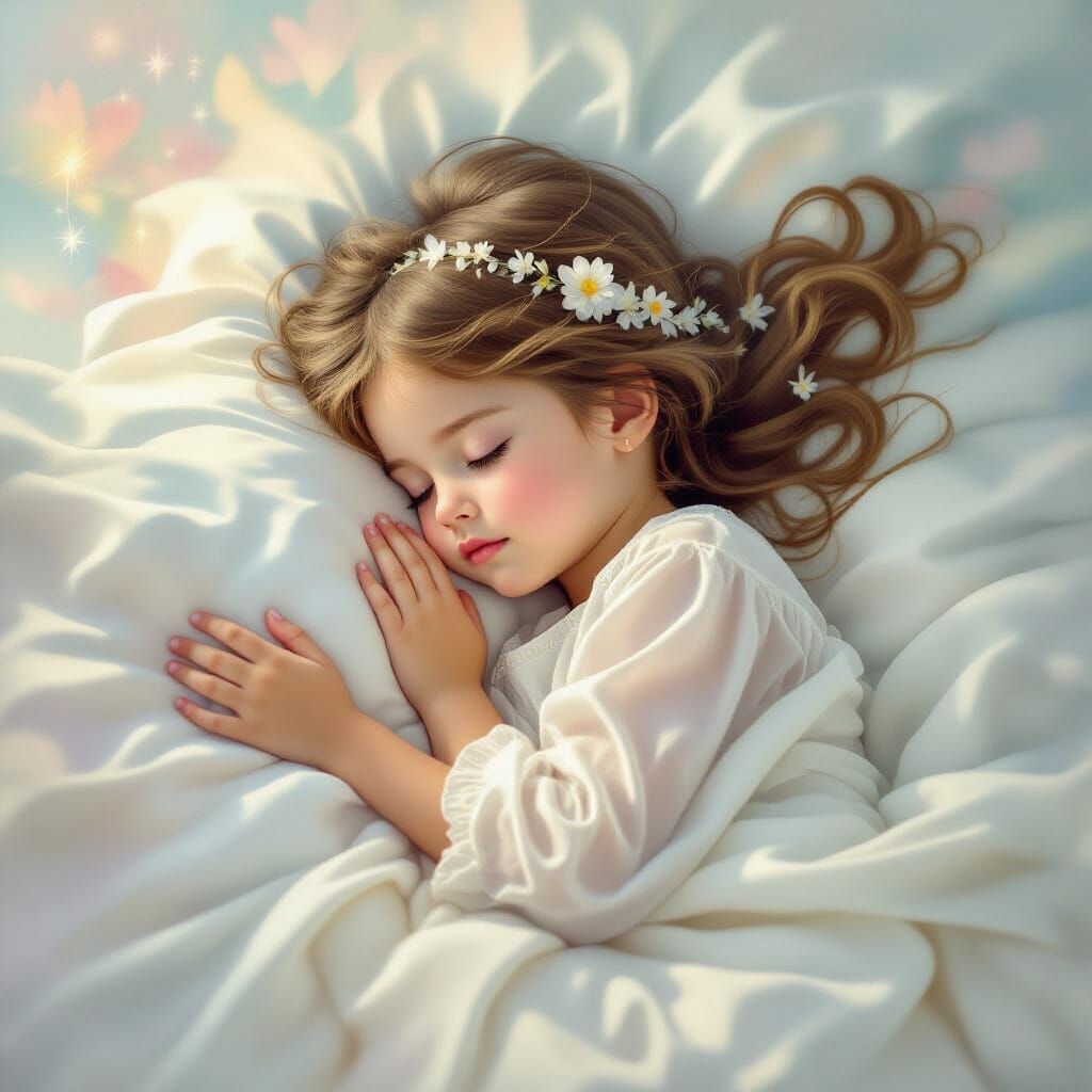 Ethereal Dreams of a Child in Pastel Hues