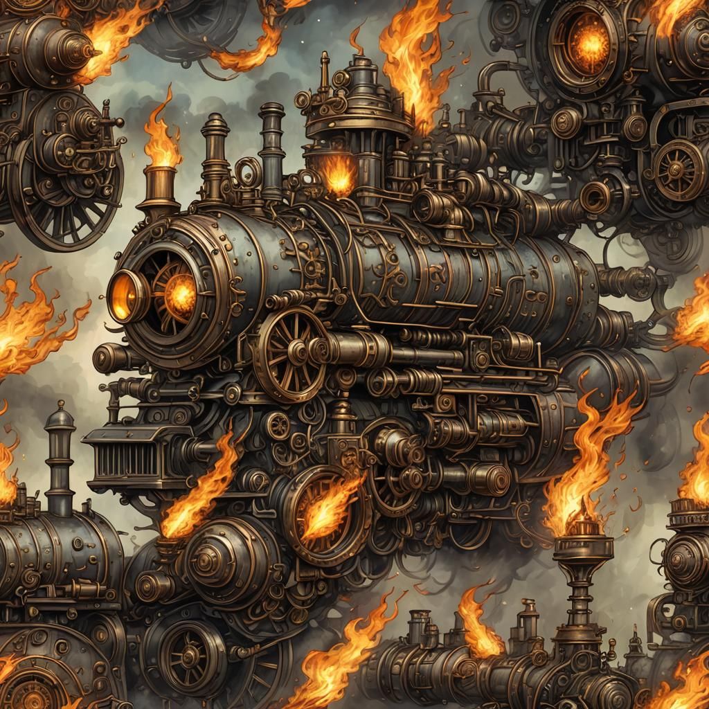 Steampunk Phoenix in Firestorm