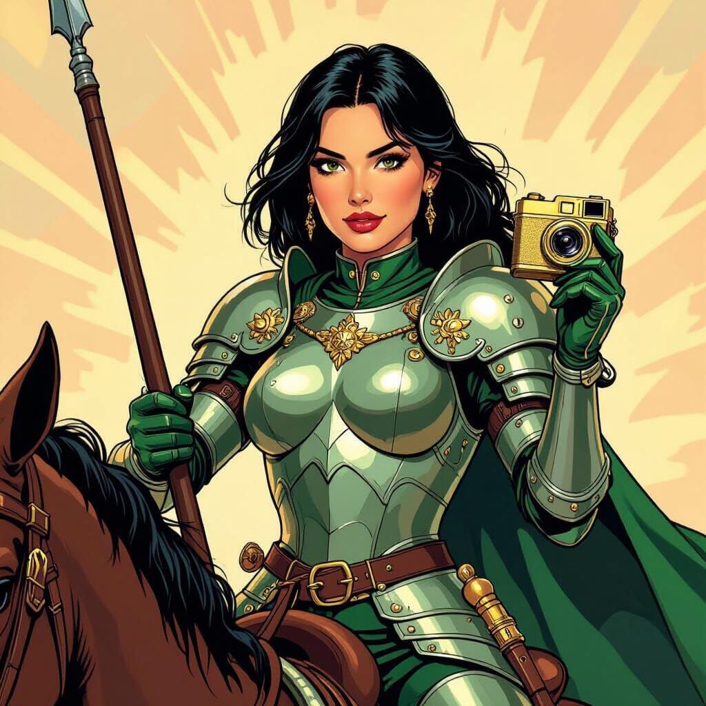 Spanish Adventurer Seeks Gold on Horseback in Comic Style