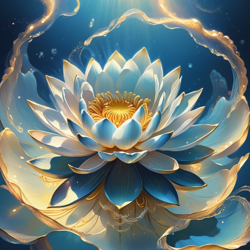 Surreal Fantasy Bloom in Iridescent Glory