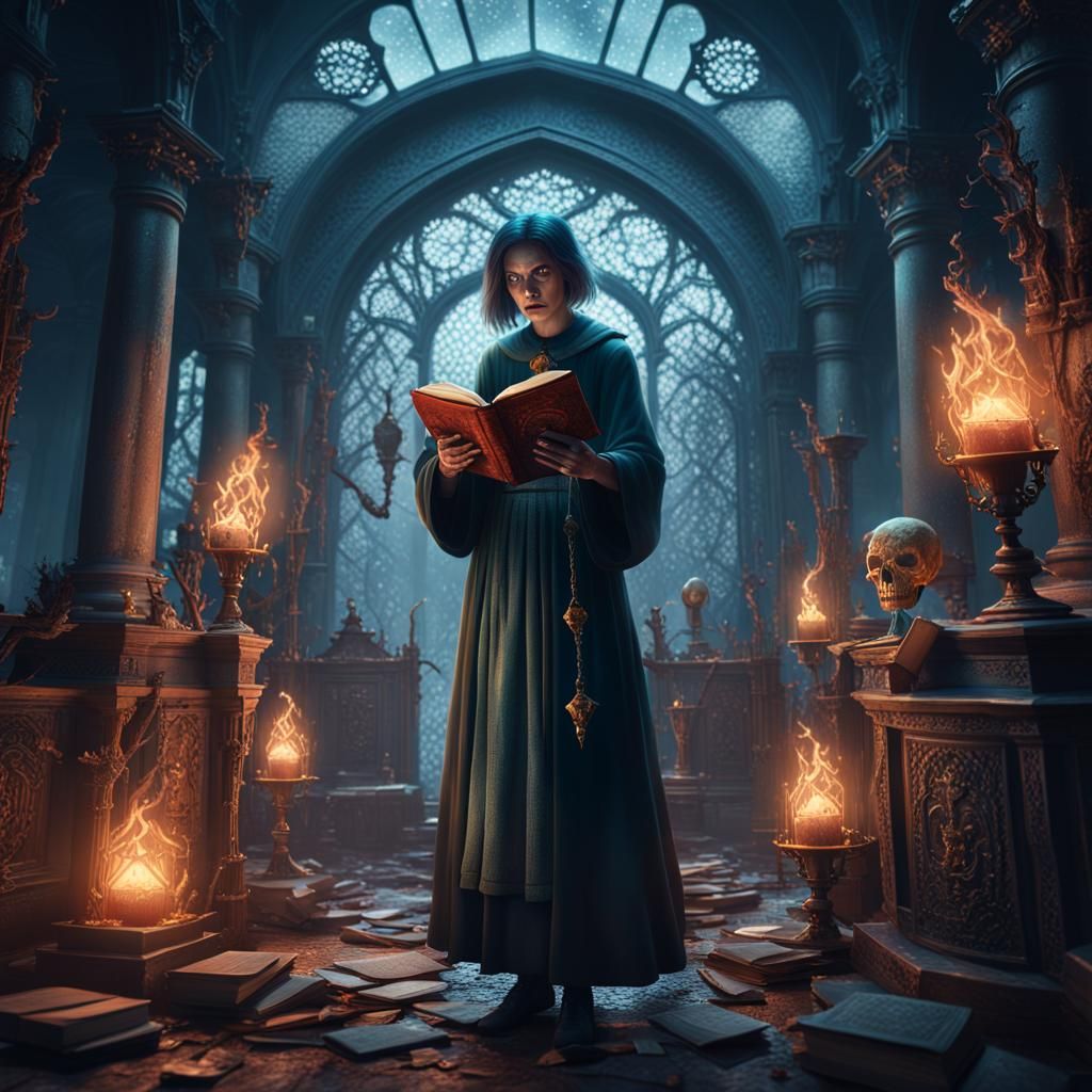 Woman Teleporting Into a Horror Novel