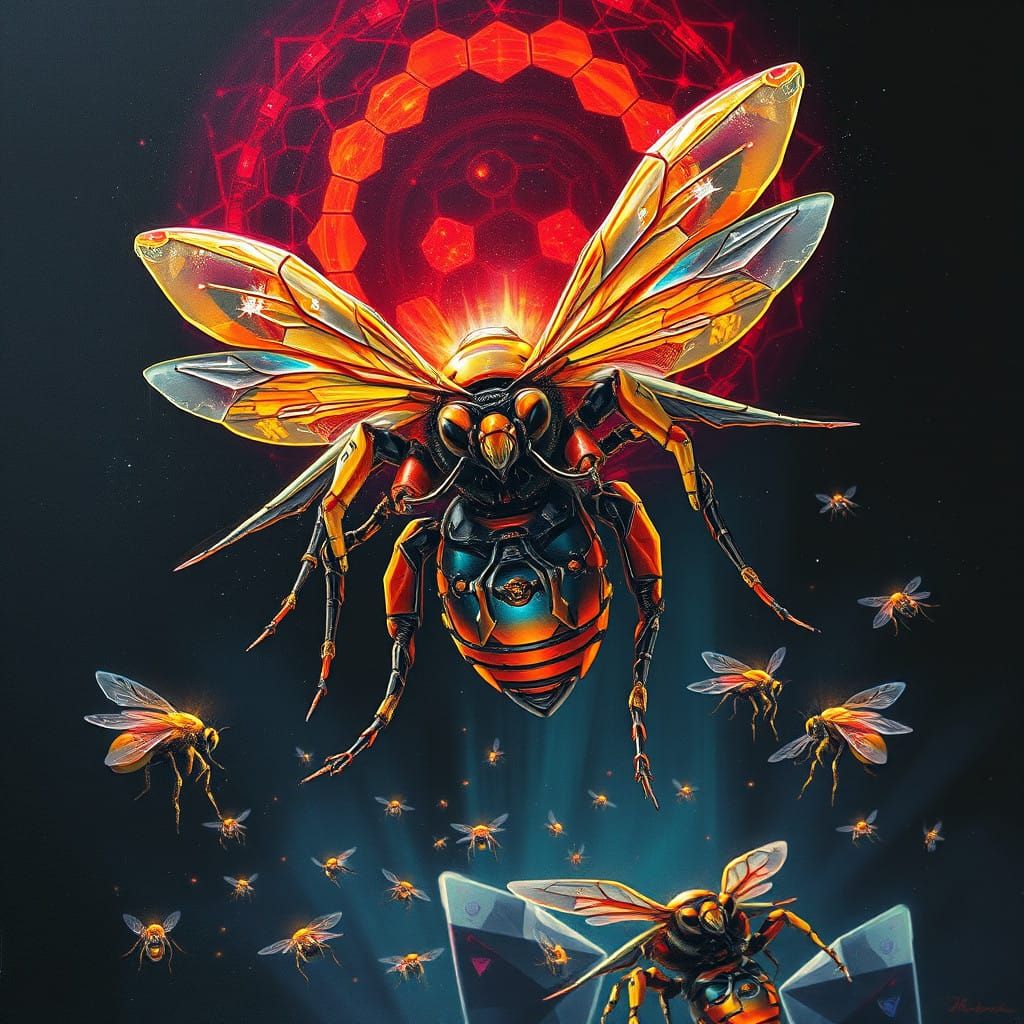 Cybernetic Queen Bee Emerges from Space