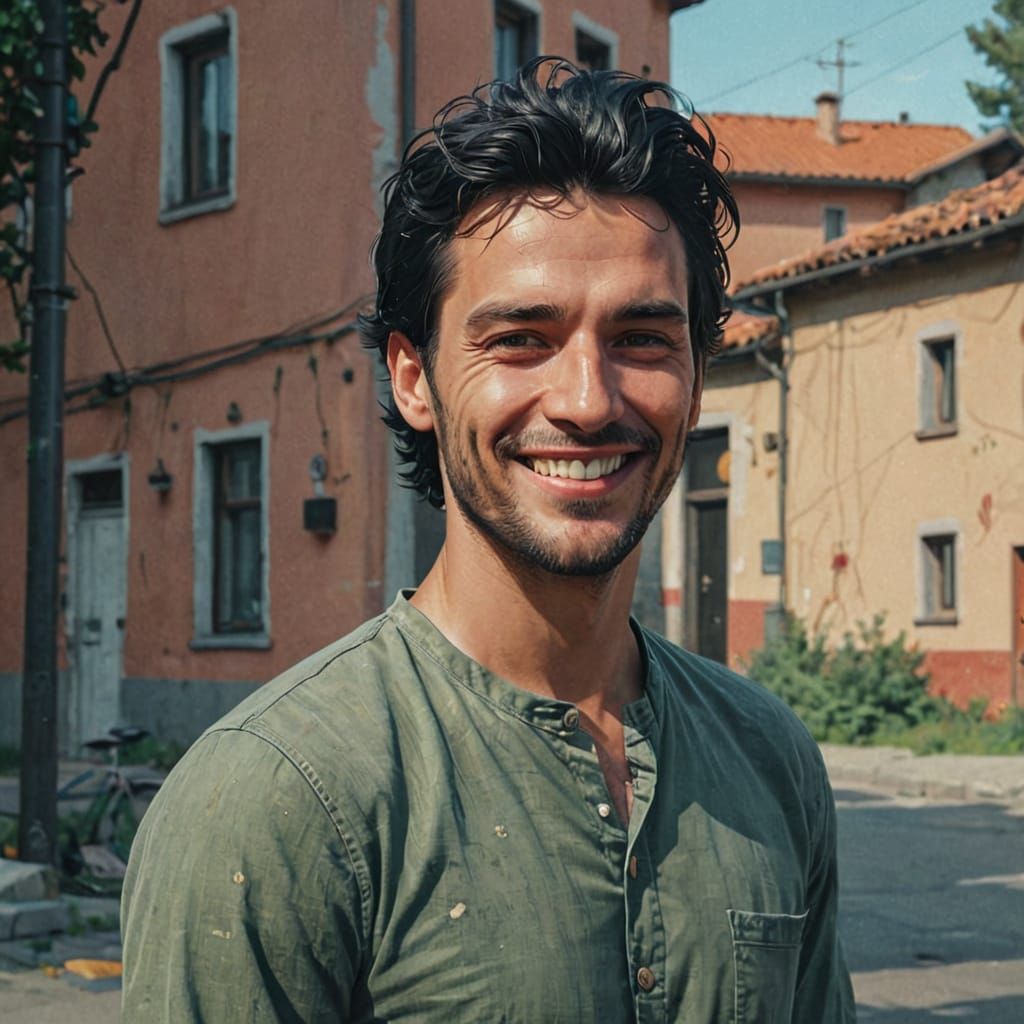 Italian Youth in Futuristic Collage