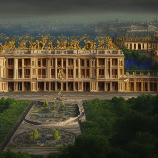 Detailed Matte Painting of Versailles