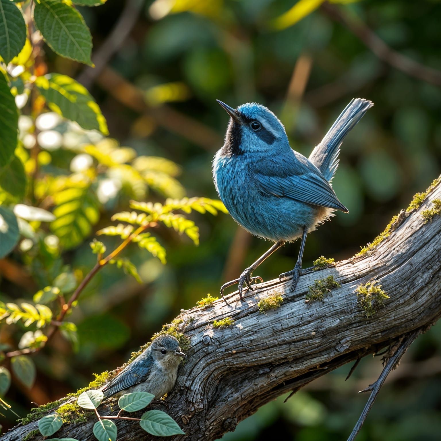 Australian Superb Blue Fairy Wren in Australian Bush Scene
