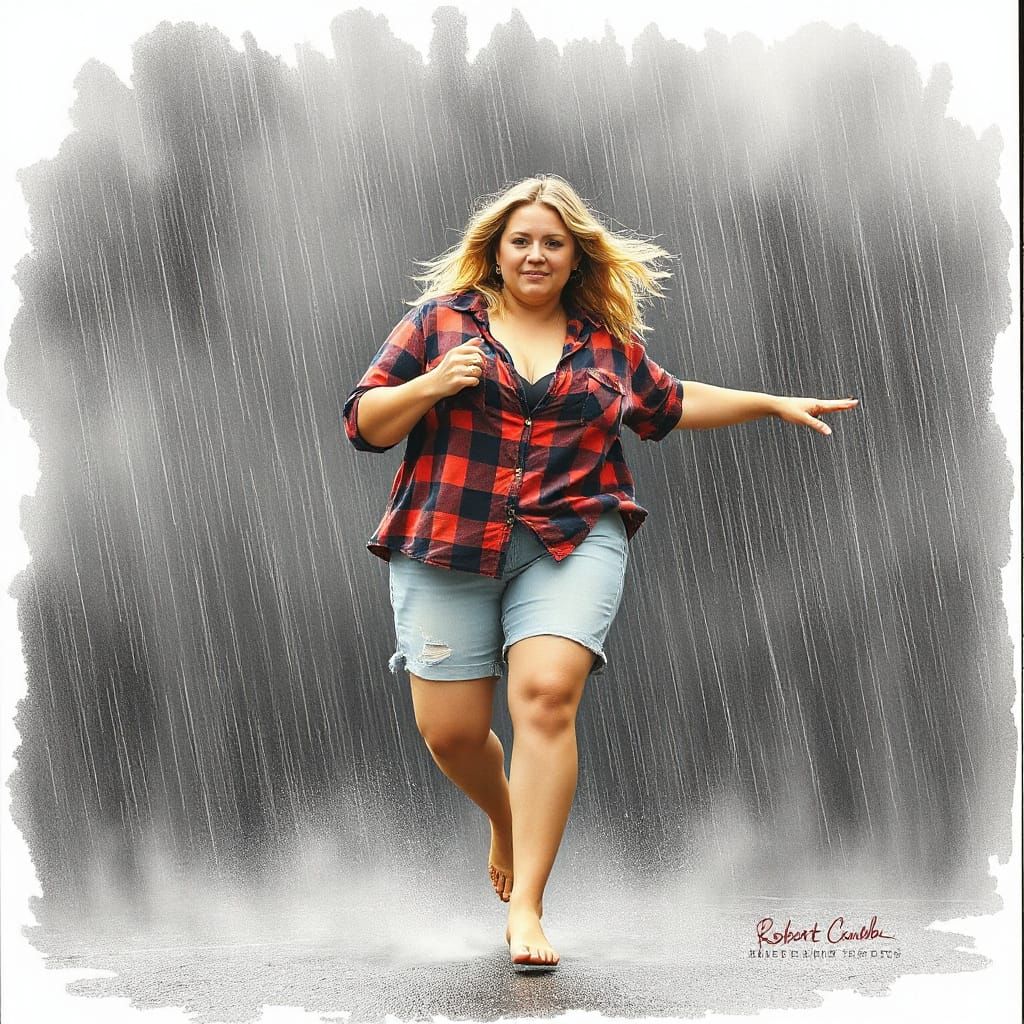 Rainy Day Dancer in Eclectic Style